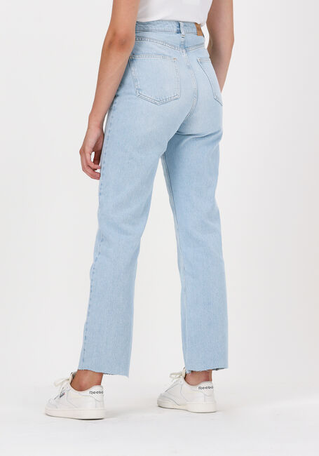 Hellblau NA-KD Straight leg jeans STRAIGHT HIGH WAIST RAW HEM JE - large