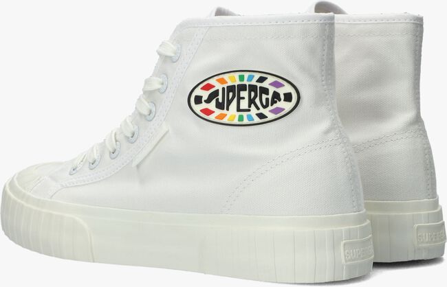 Weiße SUPERGA 2696 STRIP MULTIC LOGO Sneaker high - large