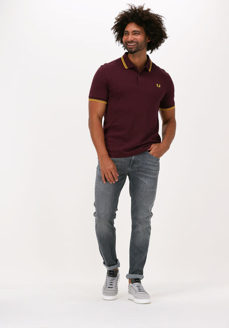 Bordeaux FRED PERRY Polo-Shirt TWIN TIPPED FRED PERRY SHIRT - large