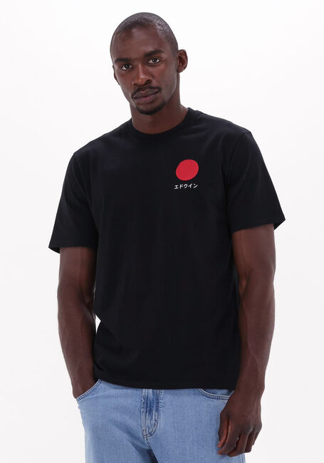 Schwarze EDWIN T-shirt JAPANESE SUN TS SINGLE JERSEY - large