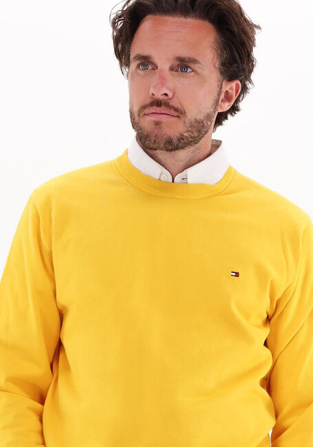 Gelbe TOMMY HILFIGER Sweatshirt 1985 CREW NECK SWEATER - large