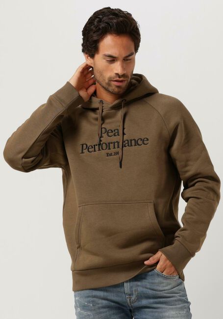 Braune PEAK PERFORMANCE Sweatshirt ORIGINAL HOOD - large