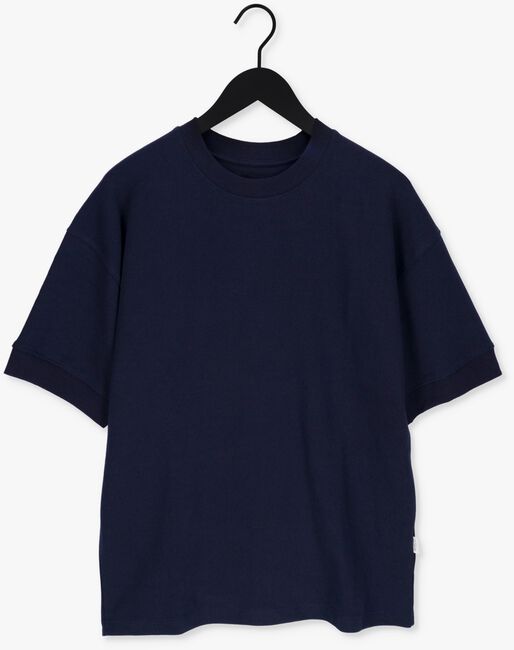 Blaue SELECTED HOMME T-shirt SLHOVERSIZECORTON SS O-NECK TEE W - large