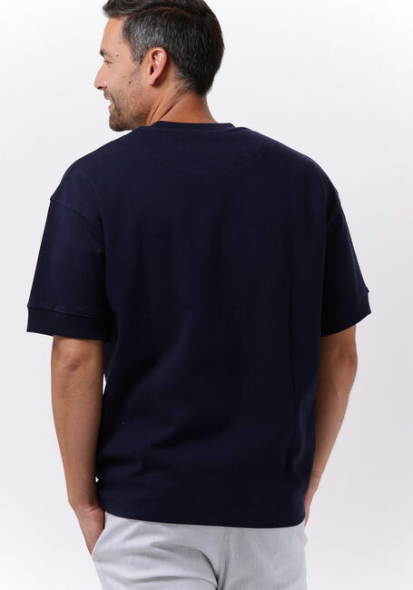 Blaue SELECTED HOMME T-shirt SLHOVERSIZECORTON SS O-NECK TEE W - large